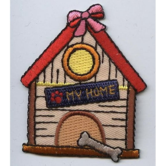 Dog House - Pets - Iron on Applique/Embroidered Patch