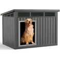 thumbnail image 1 of Dog House for Both Indoor and Outdoor with Weatherproof Roof Removable Floors for Medium to Large Dogs Interior Space (Black), 1 of 6