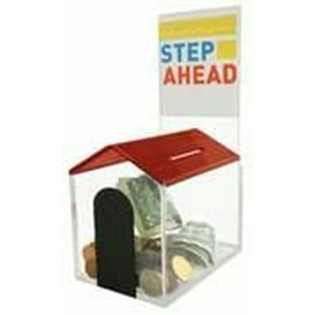 Dog House shelter shaped charity Donation coin collection money piggy bank ballot box animal house suggestion and fundraising box with Cam-lock and 2 Keys Red