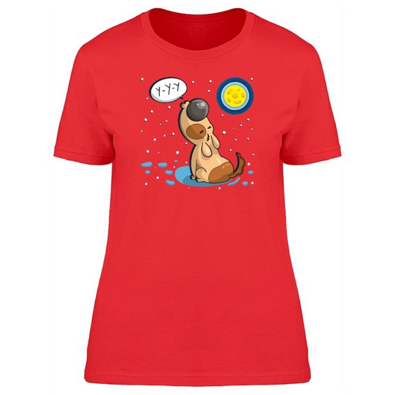 Dog Howling Y-Y-Y T-Shirt Women -Image by Shutterstock, Female Small