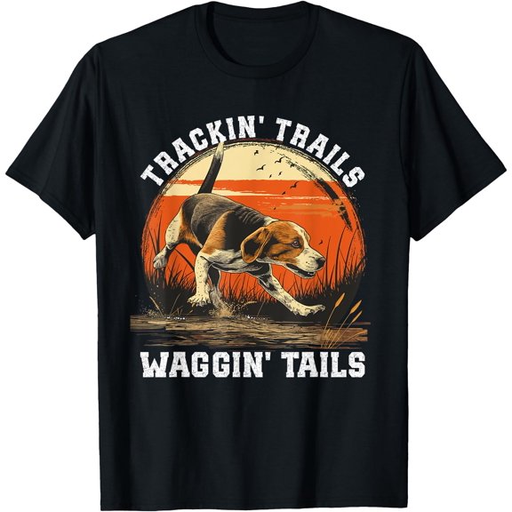 Dog Hunter Tracking Trails Beagle Hunting T-Shirt