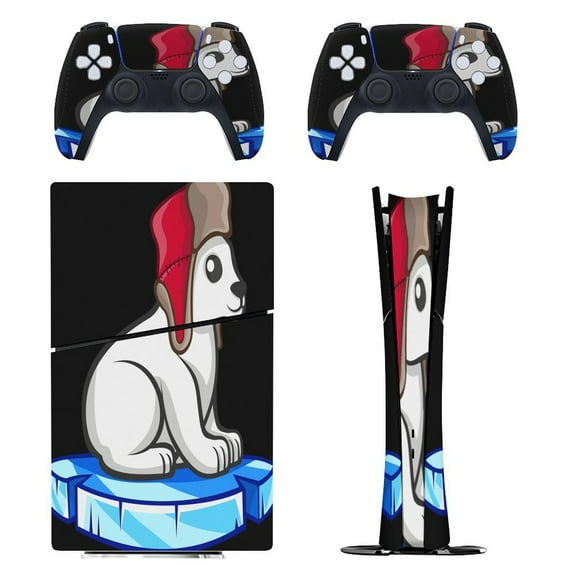 Dog, Ice PS5/PS5 Slim Digital Disc Skin Sticker For Console And Controller Skins
