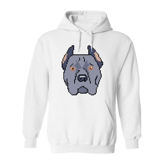 Dog In Pixel Art. Hoodie Men -Image by Shutterstock, Male Medium
