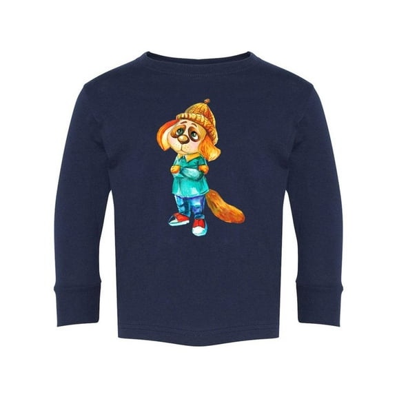 Dog In Winter Weather Long Sleeve Toddler -Image by Shutterstock, 3 Toddler