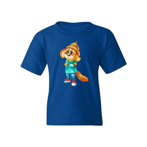 Dog In Winter Weather T-Shirt Juniors -Image by Shutterstock,  Large