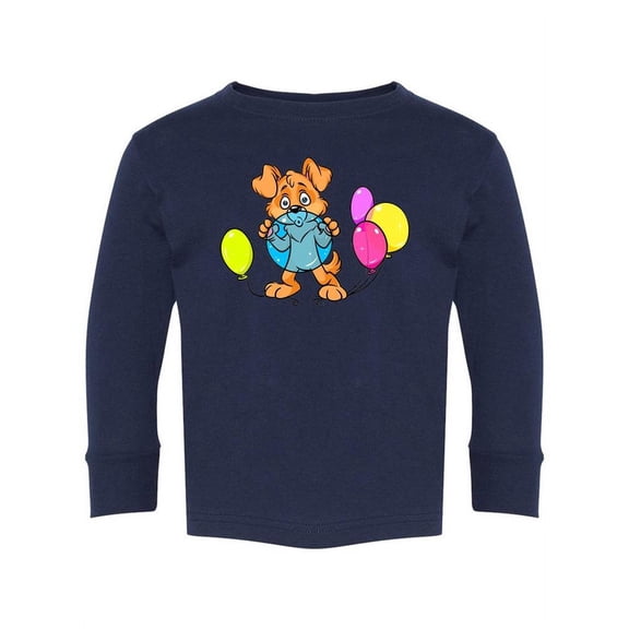 Dog Inflating Balloons Long Sleeve Toddler -Image by Shutterstock,  3 Toddler
