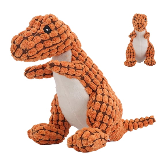 Dog Interactive Play Toy Dog Plush Toys, Dog Squeaky Toy Bite Stuffing Dog Cleaning Teeth Chew Toys Interactive Dog Toys Plush Toys for Small Medium Dogs Green[Orange S]