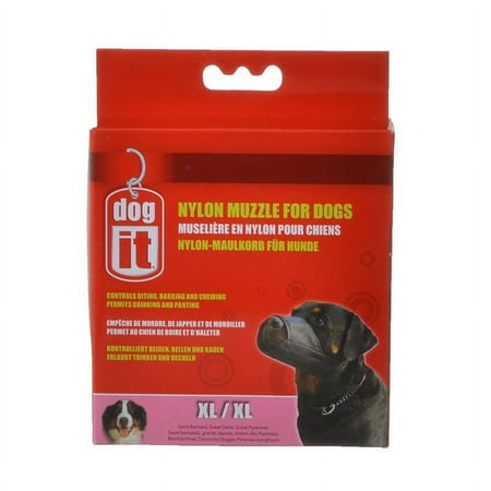Dog It Nylon Muzzle for Dogs [Dog, Muzzles Wire & Nylon] X-Large - (8.5" Long)