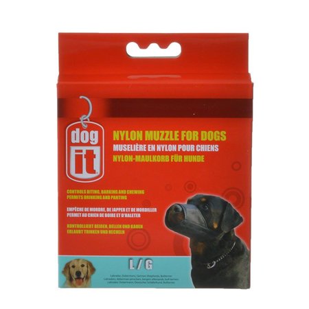Dog It Nylon Muzzle for Dogs Large - (7.3" Long) Pack of 2