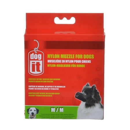 Dog It Nylon Muzzle for Dogs Medium - (5.5" Long) Pack of 3