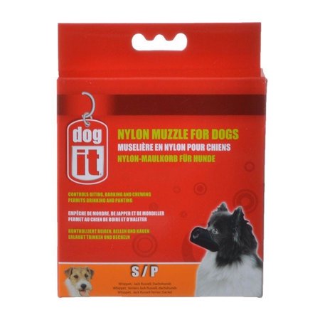 Dog It Nylon Muzzle for Dogs Small - (4.7" Long) Pack of 4