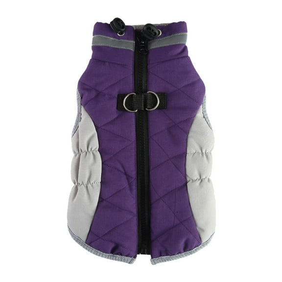 Dog Jackets-Dog Coat with Harness Built in-Waterproof Dog Jacket-Dog Winter Coat with Zipper On Back-Snowsuit Pet Clothes Poop Bag Pockets-Reflective Dog Vest for Extra Small Dogs(S,)