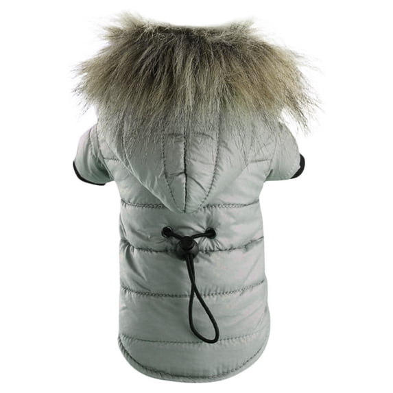 Dog Jackets for Large Dogs - Qyaukm Dog Winter Coat Jacket Waterproof for M Large Dogs, Gray Reflective Pet Vest Warm Fleece Cozy for Cold Weather, Dogs Snowsuit Windproof, Adjustable Buckle