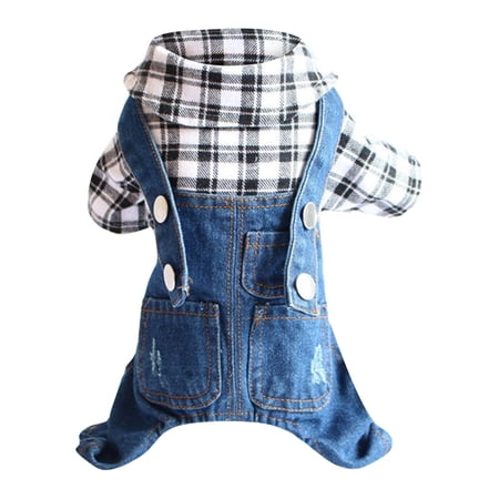 Dog Jean Jacket Cool Shirt Breathable Spring Fashion Vest Clothing For Small Dogs Cats Pet Skirt DOPI(2Pack)
