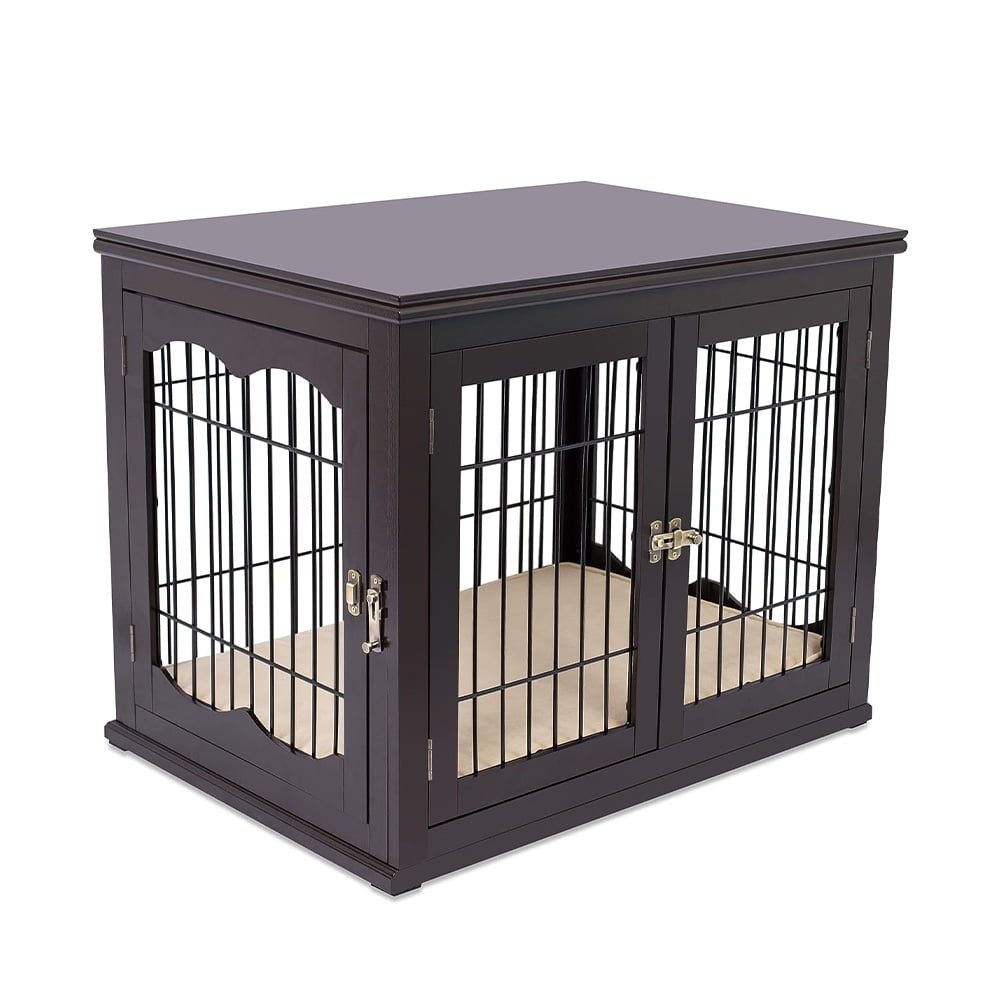 Dog Kennel,Decorative Pet Crate with Comfy Fitted Sleeping Bed and