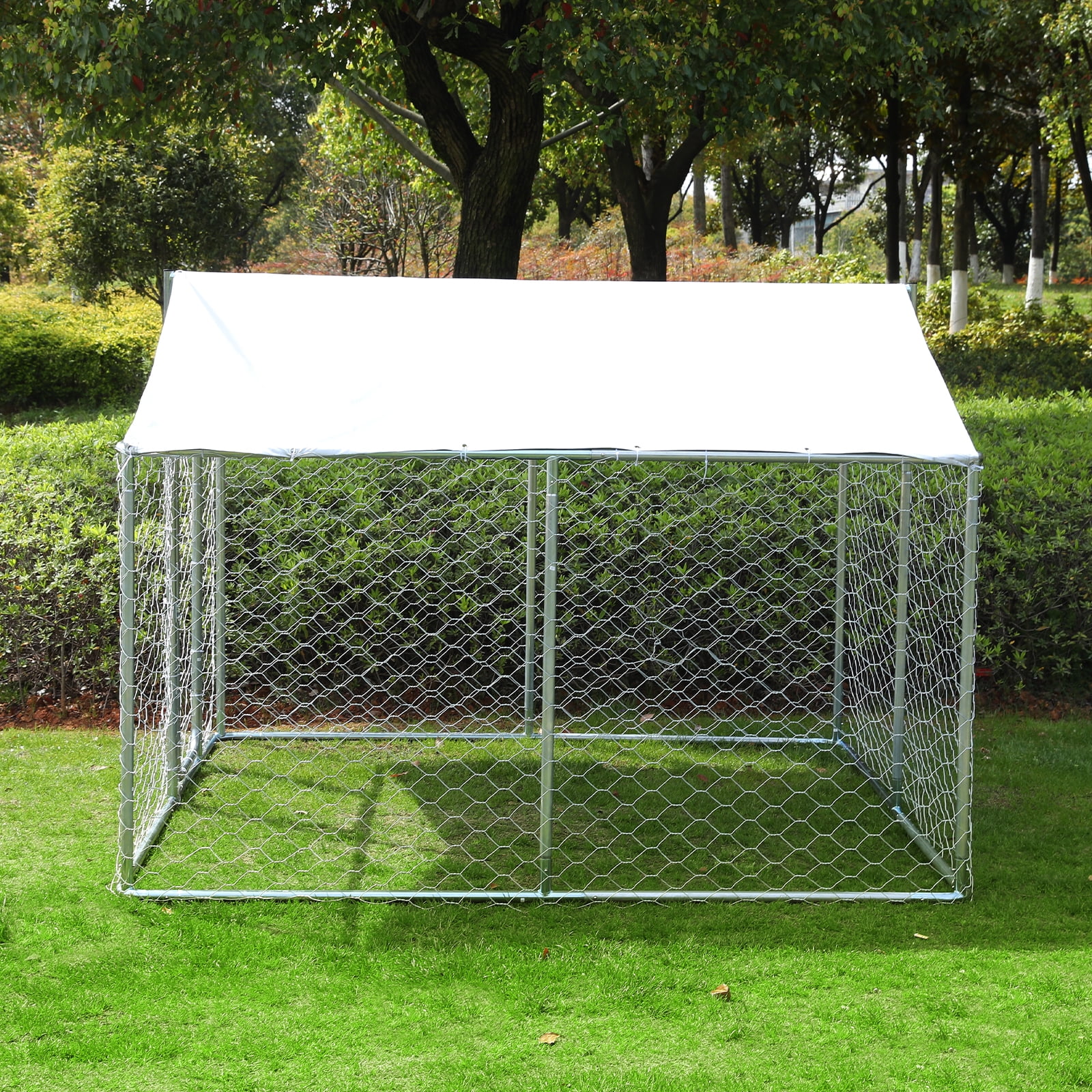 Outdoor Metal Dog Kennel with Water Resistant Cover Roof Pet Enclosure for Backyard or Dog Run in Nepal at NPR 48047 Rating 5