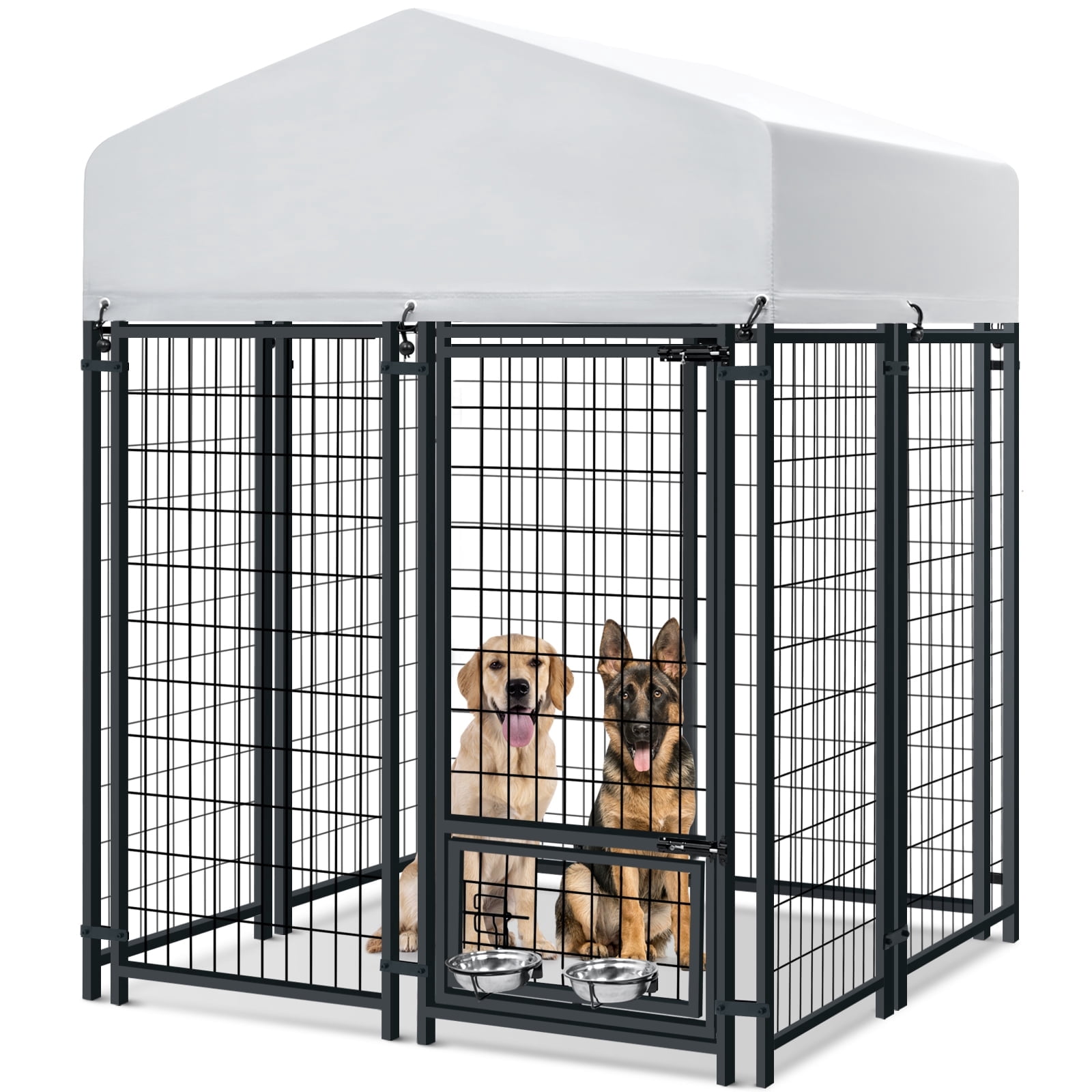 Curated visual reference: Gallery Detail: Wokeen Large Dog Kennel Outside 4 4 6 Welded Rectangular