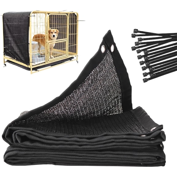 Dog Kennel Shade Cover 3ft x 6ft 80% Sunblock Shade Tarp Panel Net Mesh with Grommets for Outdoor Dog House Pet Crate Chicken Coop
