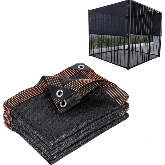 Dog Kennel Shade Cover 95% Sunblock Shade Tarp Panel Net Mesh with Grommets for Outdoor Dog House Large Pet Crate Chicken Coop, 10ft x 10ft