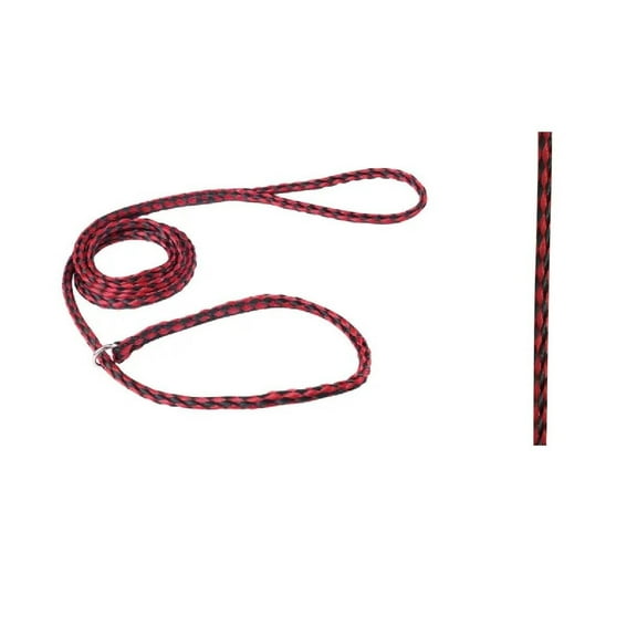 Dog Kennel Slip Lead Bulk Packs 100 Count Strong Braided Poly Shelter Rescue Vet (Red)