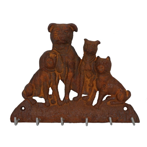 Dog Key Rack Hanger Hook Cast Iron Wall Home Rustic Peg Rail Holder Storage
