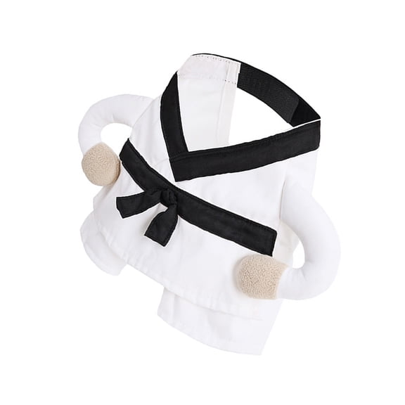 Dog Kungfu Costume Breathable 2-Leg Outfit For Small Breeds Halloween Parties & Pet Photo