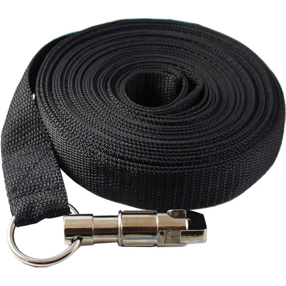 Dog Leash 1.2" Extra Wide Nylon 30 Feet Long for Training Secure Locking Snap