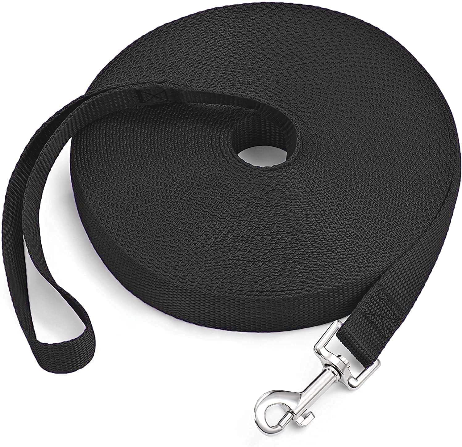 Dog Leash, 10m Long Hands-Free Dog Training Leash, Long and Durable Leash for Training, Recall, Play, Safety and Camping (Black)
