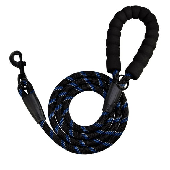 Dog Leash 5 FT Heavy Duty Pet Rope with Padded Handle and Reflective Threads for Medium and Large Dogs