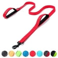 thumbnail image 1 of Dog Leash 5ft/6ft Long, Double Handle Dog Leash for Safe Control Training, Double Sided Reflective Leash for Small, Medium & Large Dog(5 ft,Red), 1 of 7