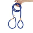 thumbnail image 1 of Dog Leash, Braided Cotton Rope Leashes with Leather Tailor Tip with Leather Tip, 6FT, 0.55" Thick - Walking Leash for Medium Large Dogs(Cyan), 1 of 9