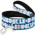 thumbnail image 1 of buckle-down pet leash - buckle-down shapes turquoise white - 4 feet long - 1 2" wide, 1 of 1