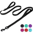 thumbnail image 1 of zalens Dog Leash Double Handle 4ft Long, Padded Traffic Handle and Reflective, Black, 1 of 7
