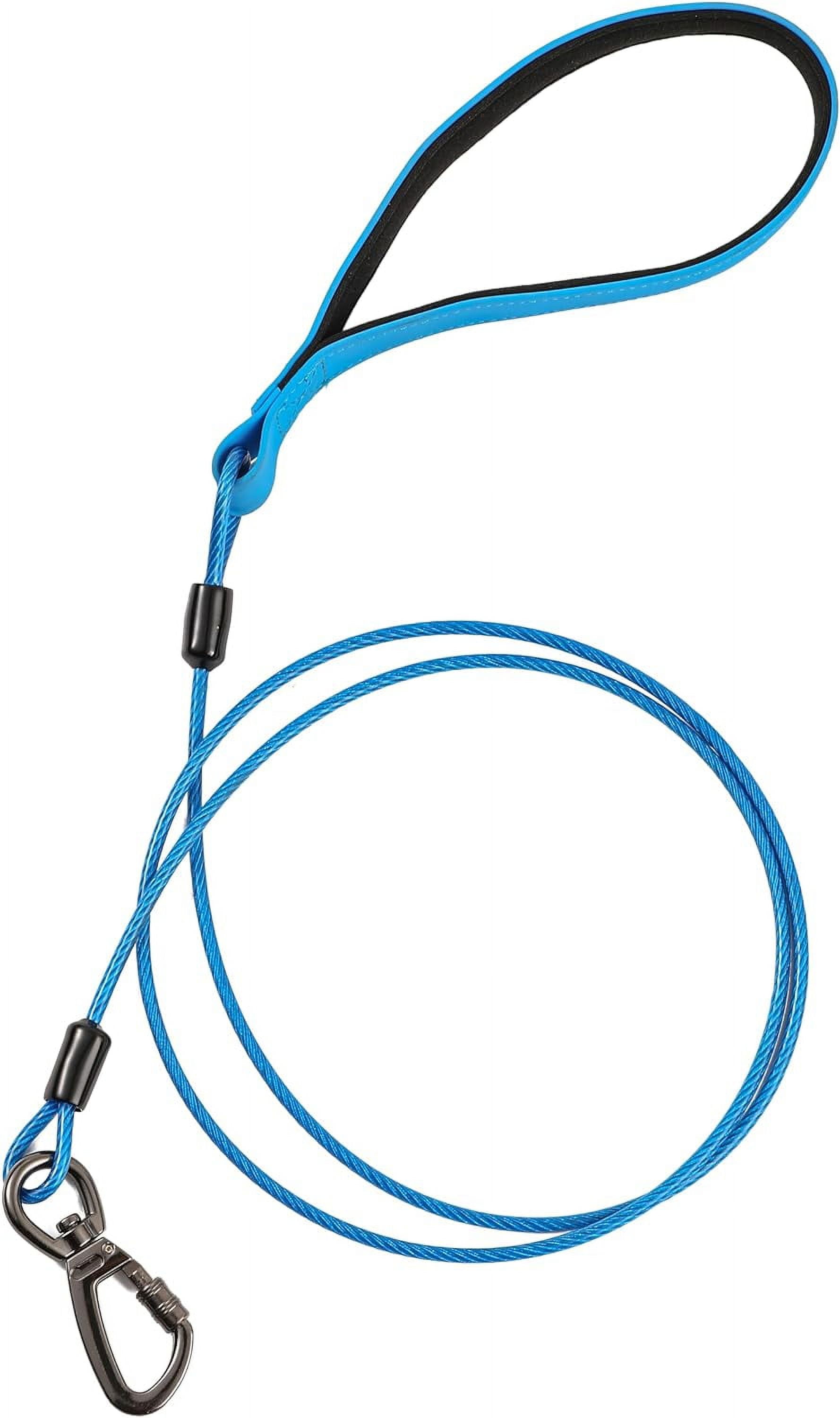 Dog Leash Heavy Duty, Chew Proof Metal Cable for Large Dogs and Puppies Teething 4/6 Ft Leash