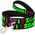thumbnail image 1 of Dog Leash I Heart Zombies 4 Feet Long 0.5 Inch Wide, 1 of 1
