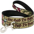thumbnail image 1 of Dog Leash Live Hard Die Young Tan 4 Feet Long 0.5 Inch Wide, 1 of 1