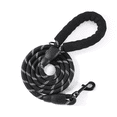 thumbnail image 1 of Dog Leash for Medium & Large Dogs, 5FT x 1/2in Heavy Duty Rope Leash with Padded Handle, Highly Reflective Threads & Swivel Clip, No Tangle for Walking Training, Black, 1 of 6