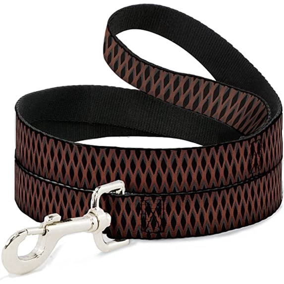 Dog Leash Mesh Black Brown 4 Feet Long 0.5 Inch Wide