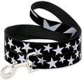 thumbnail image 1 of Dog Leash Multi Stars Black White Black White Outline 4 Feet Long 0.5 Inch Wide, 1 of 1