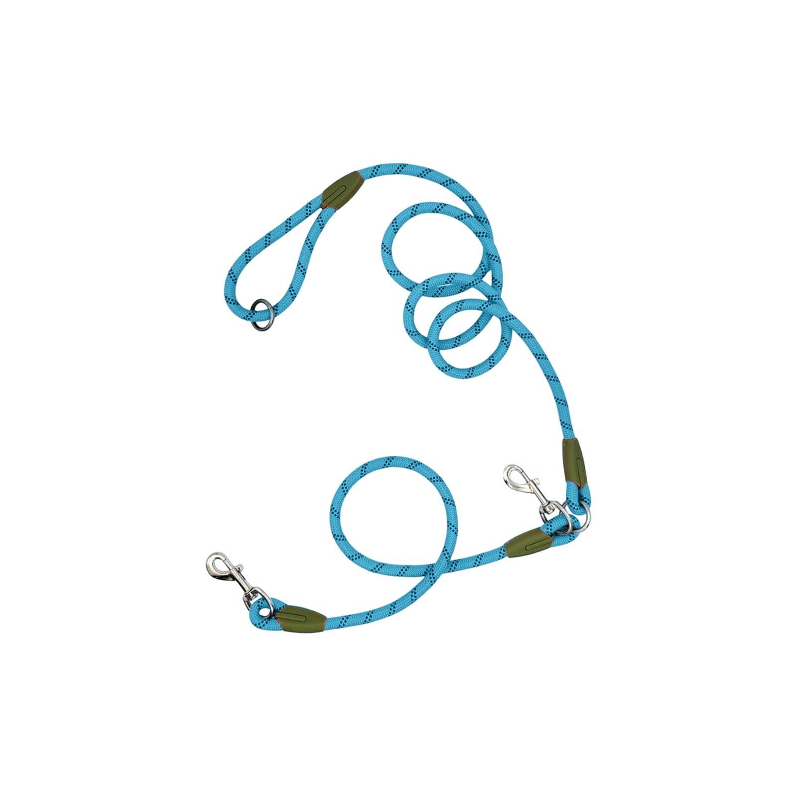Dog Leash Pet Dog Crossbody Rope Dog Leash Dog Chain Pet Supplies Nylon Round Rope Reflective Blue - for Small Medium Dogs, Outdoor Walking, Daily Use, Training, Hiking, Travel