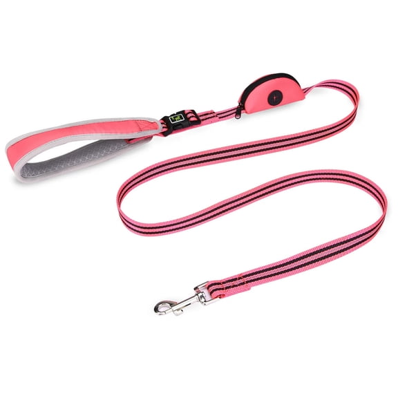 Dog Leash Reflective Nylon Pet Running Tracking Leashes Rope With poop bag Breakaway Long Lead Puppy walking Rope Accessories