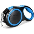thumbnail image 1 of Dog Leash Retractable, 16ft Heavy Duty Walking Dog Leash for Medium Small Dogs up to 44lb, Anti-Slip Handle 360°Tangle-Free Nylon Tape, One-Handed One Button Lock and Release (Blue), 1 of 7