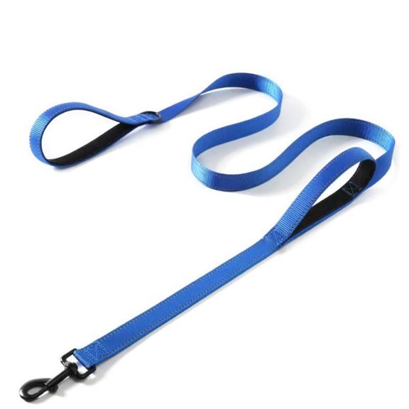 Dog Leash, Soft Dual Grip, Traffic Control Handle, Auto Lock Swivel Hook, Reflective Nylon Walking Lead for Small Medium Large Dogs