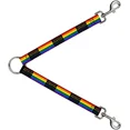 thumbnail image 1 of Dog Leash Splitter Flag American Pride Rainbow Black 1 Foot Long 1 Inch Wide, 1 of 1