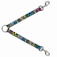 thumbnail image 1 of Buckle Down Dog Leash Splitter Funky Checkers Black White Neon 1 Foot Long 1 Inch Wide, 1 of 3