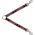 thumbnail image 1 of Dog Leash Splitter I Heart Bacon Black Bacon 1 Foot Long 1 Inch Wide, 1 of 1