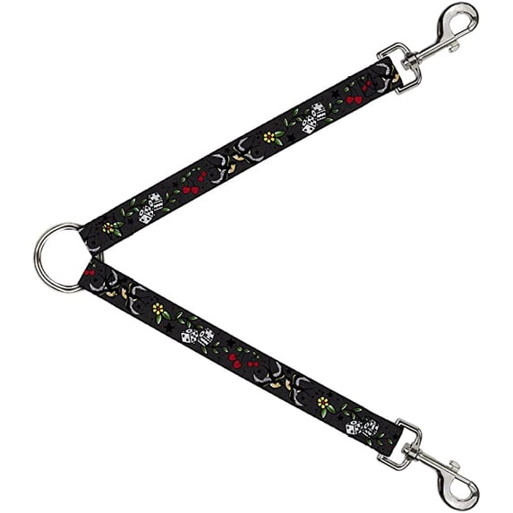 Dog Leash Splitter Lucky Close Up Gray 1 Foot Long 1 Inch Wide
