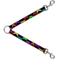 thumbnail image 1 of Dog Leash Splitter Mustaches Black Multi Color 1 Foot Long 1 Inch Wide, 1 of 1