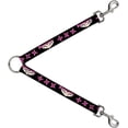 thumbnail image 1 of Dog Leash Splitter Ninja Star Black Pink 1 Foot Long 1 Inch Wide, 1 of 1
