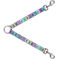 thumbnail image 1 of Dog Leash Splitter Robots Pastel Blocks 1 Foot Long 1 Inch Wide, 1 of 1